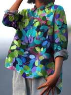 Grace | Summer Forest Art Printed Women's Casual Shirt