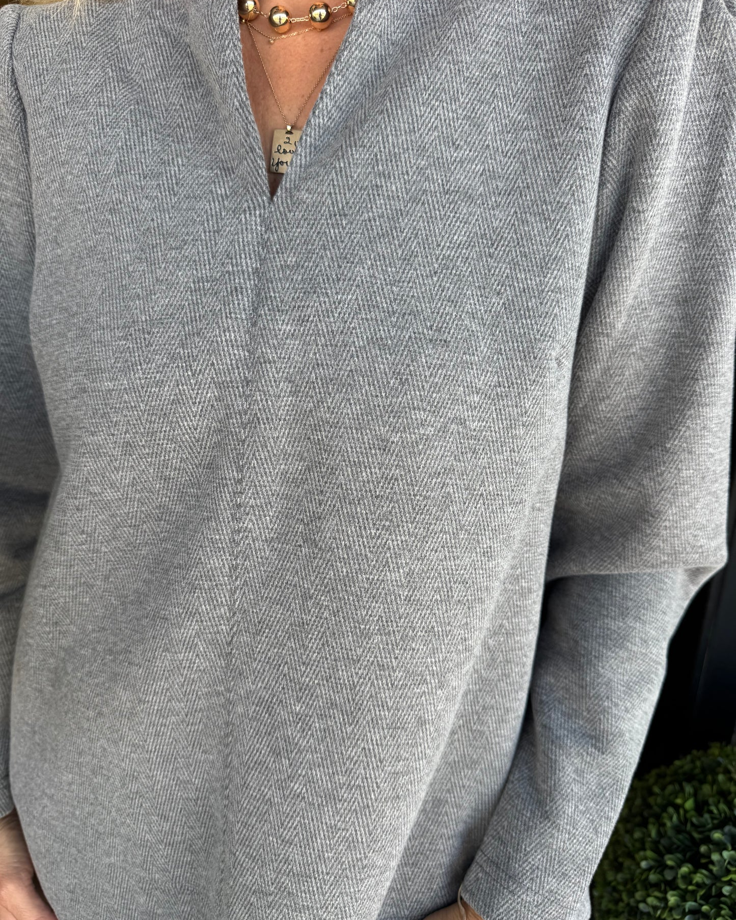 Refined Versatile Herringbone-Knit Shift Dress