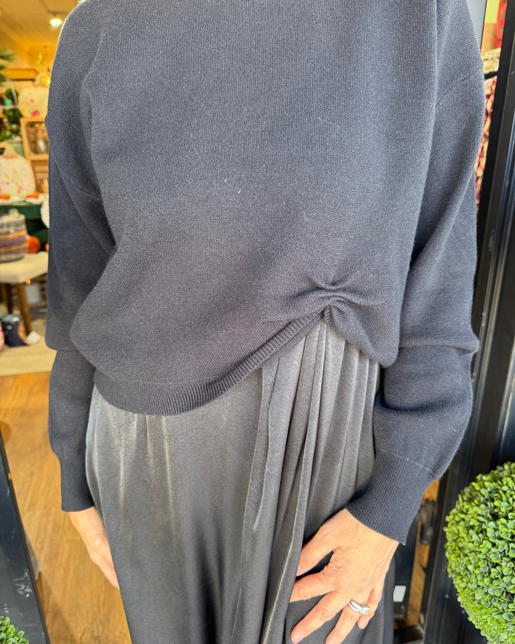 Twist Front Layered Dress