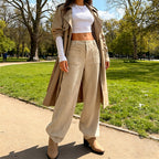 Women's Casual High-Waist Trousers – Relaxed Fit for Ultimate Comfort and Style
