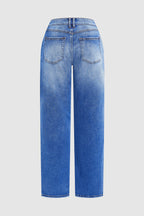 Mid-Rise Straight Fit Denim Jeans