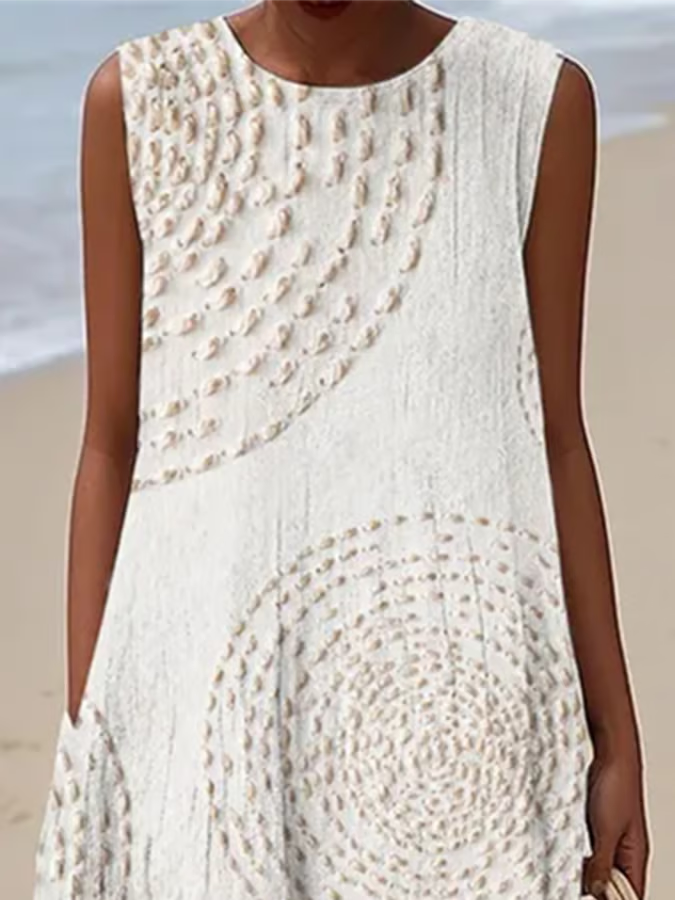 Boho Geometric Print Sleeveless Dress