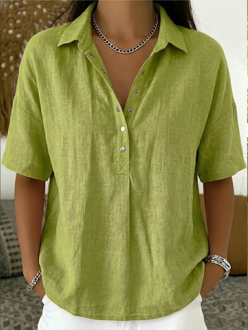 Patricia | Collared Button Blouse