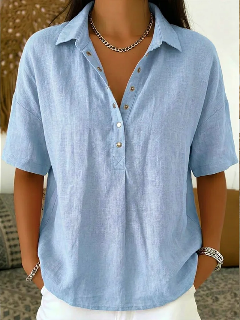 Patricia | Collared Button Blouse