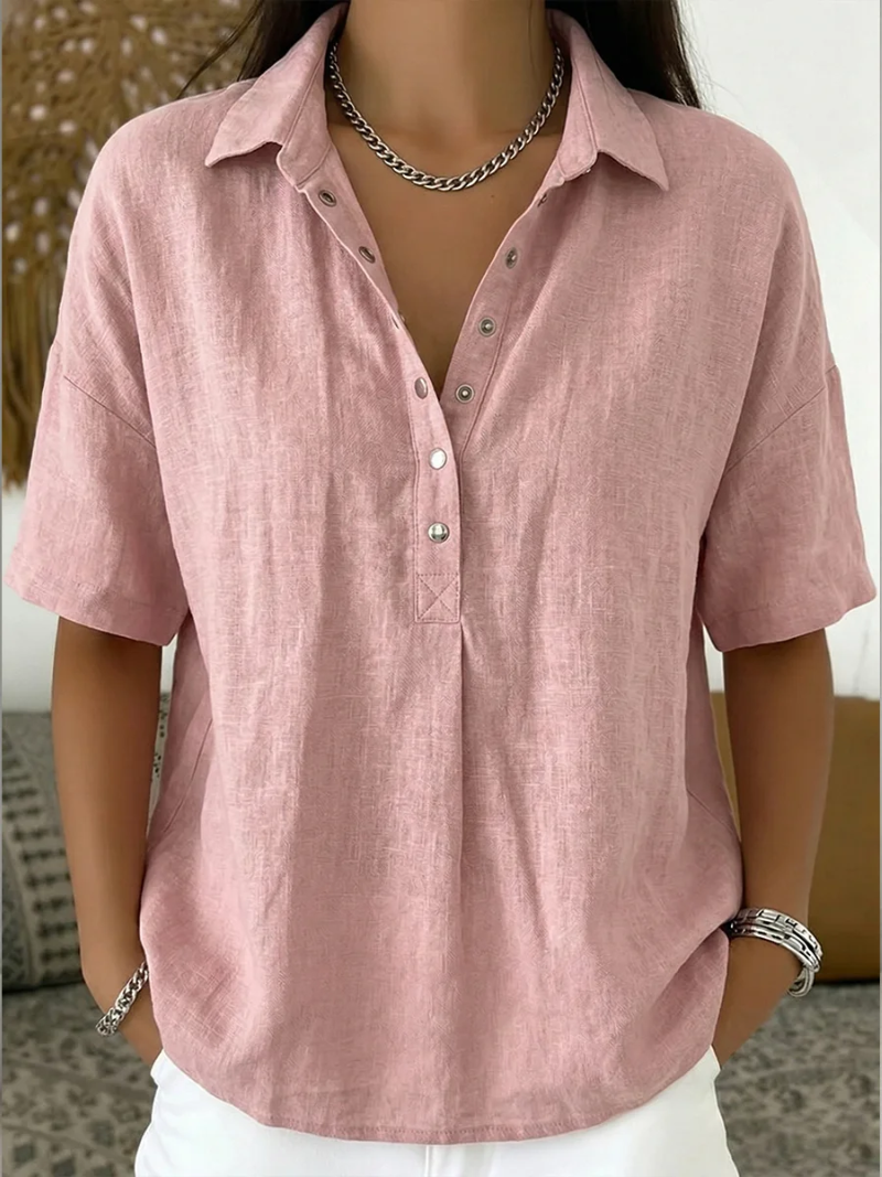 Patricia | Collared Button Blouse