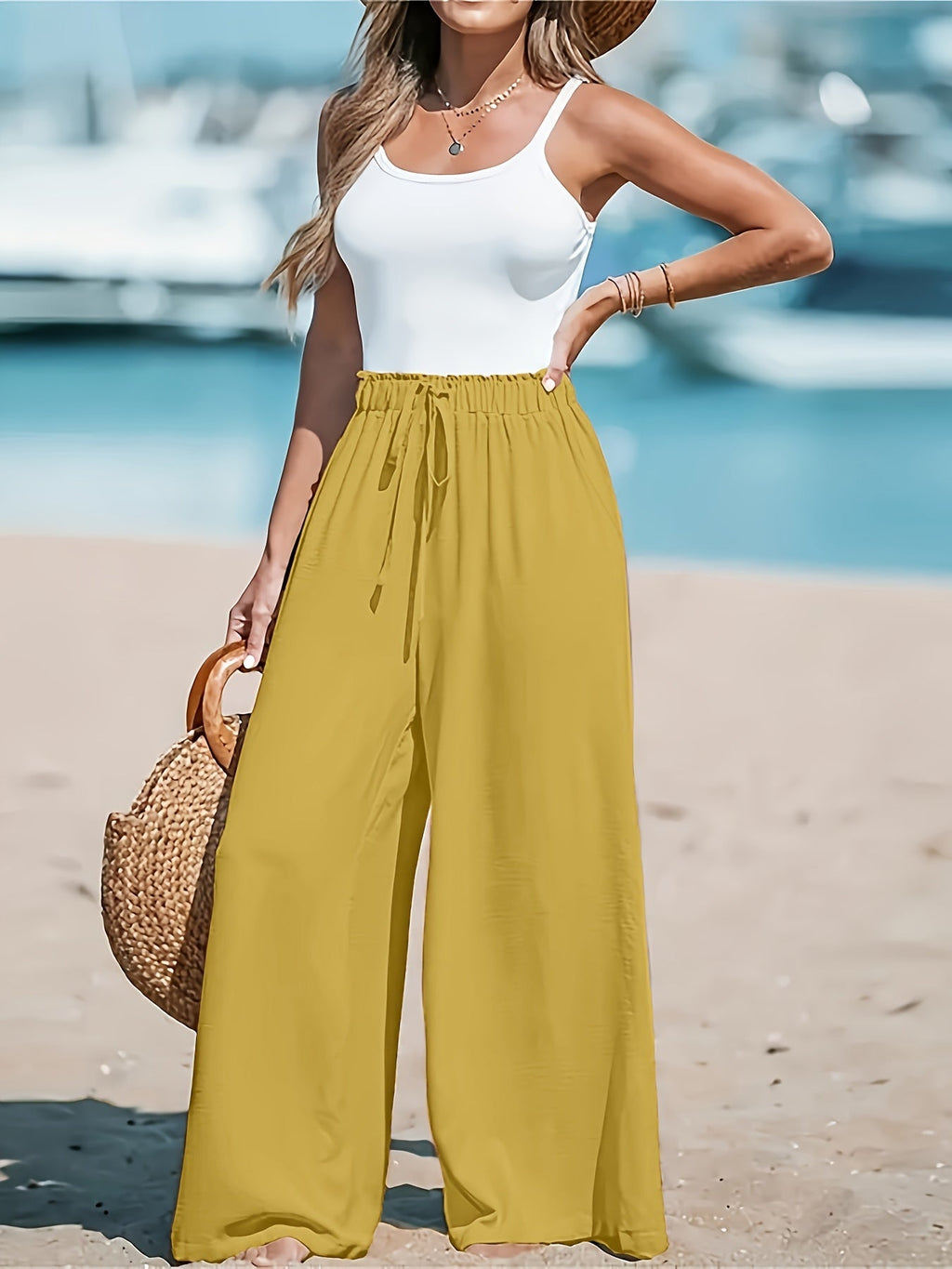 Avery™ - Breathable High-Waisted Wide-Leg Trousers