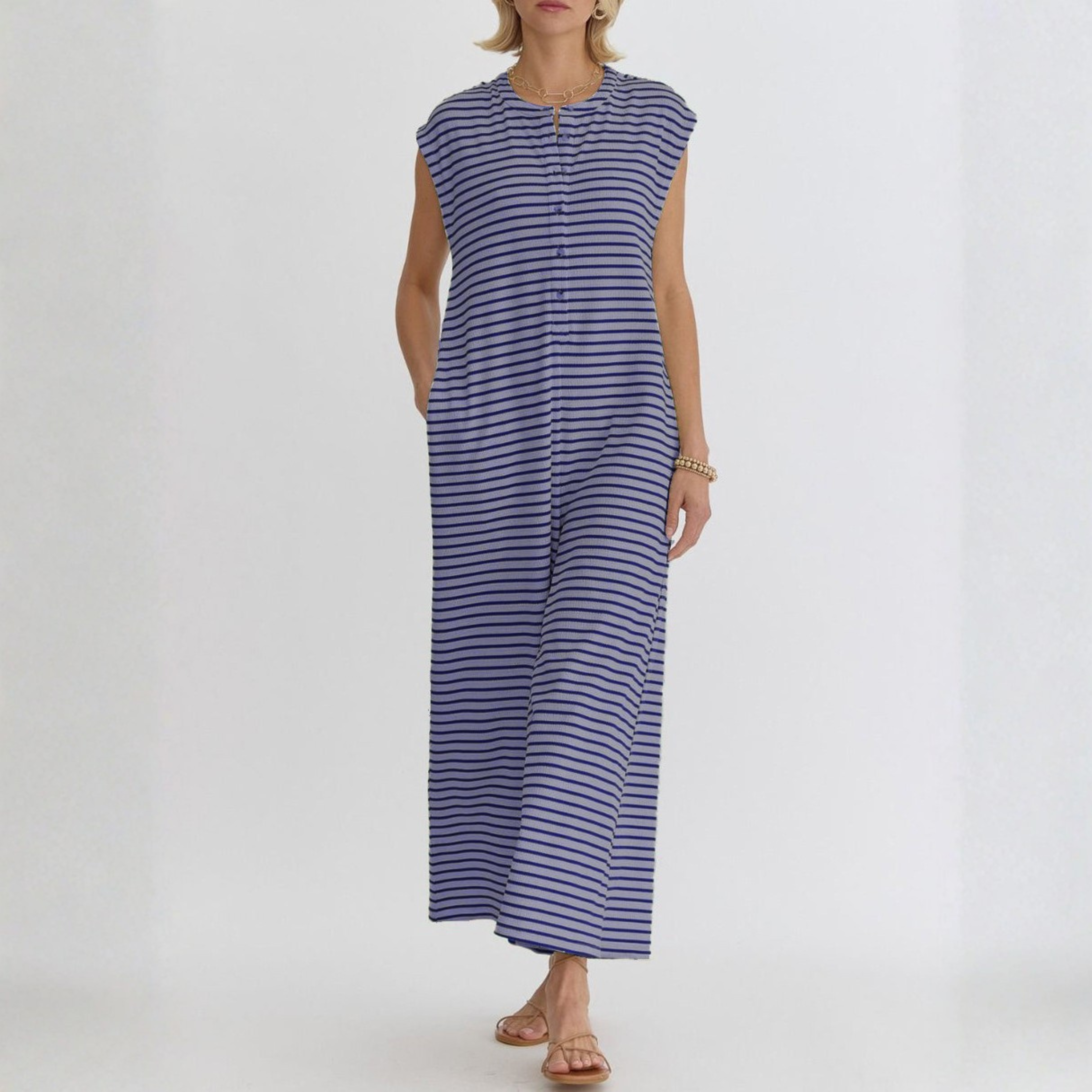 Brynn | Striped Wide-Leg Jumpsuit