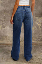 Mid-Rise Straight Fit Denim Jeans