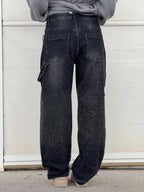 Shiny Carpenter-Style Denim Jeans