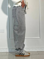 Shiny Carpenter-Style Denim Jeans