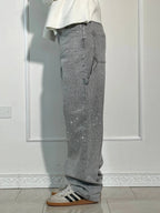Shiny Carpenter-Style Denim Jeans