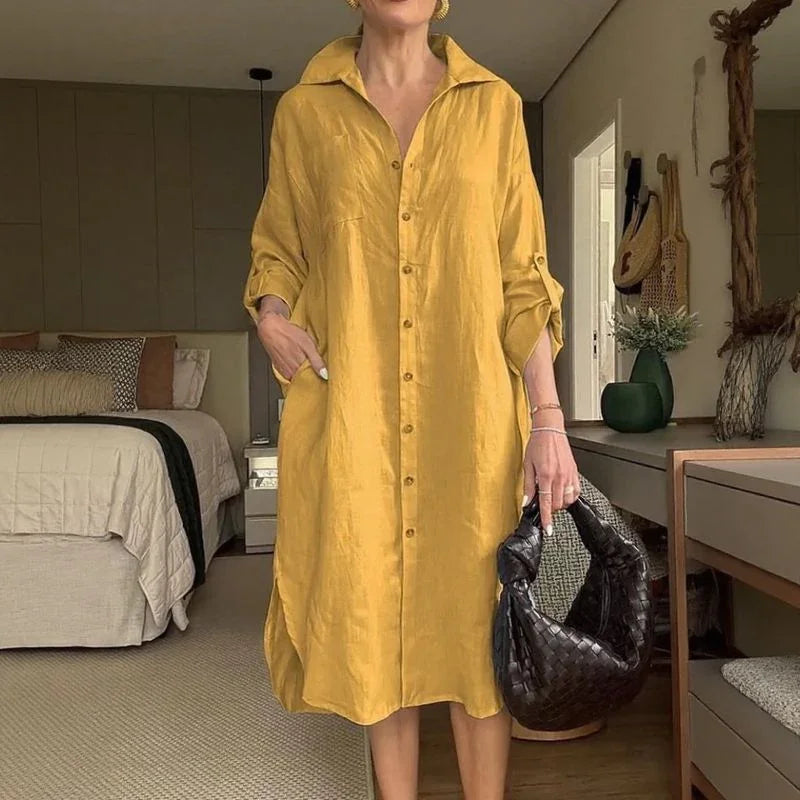 Sophisticated  Button-Down Shirt Dress