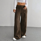 Women's Casual High-Waist Trousers – Relaxed Fit for Ultimate Comfort and Style