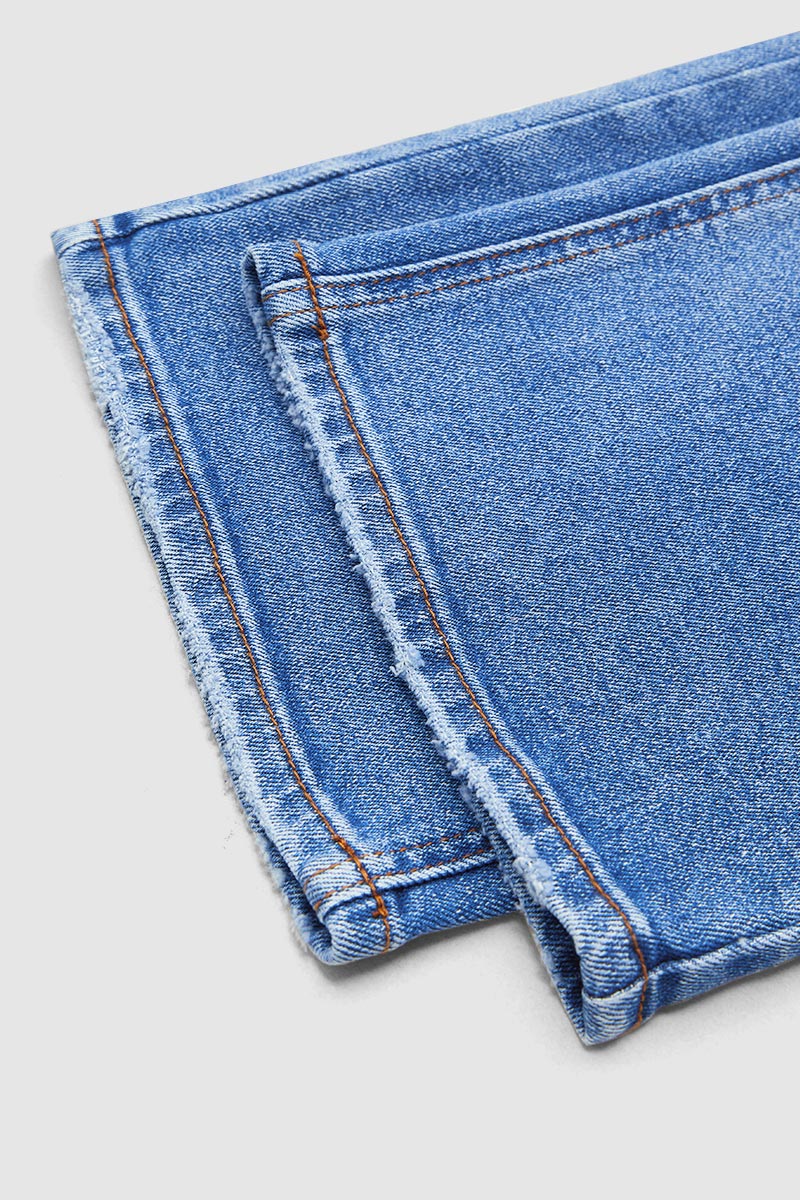Mid-Rise Straight Fit Denim Jeans