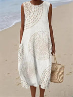 Boho Geometric Print Sleeveless Dress